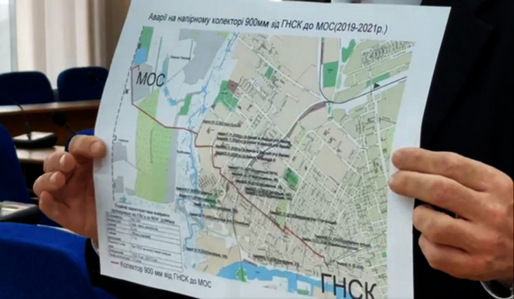 Карта херсонского канализационного коллектора